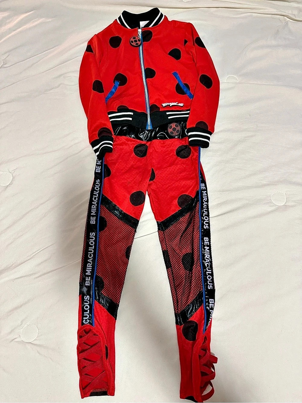 Spirit Halloween Miraculous Red & Black Polka Dot Superhero Costume 🐞